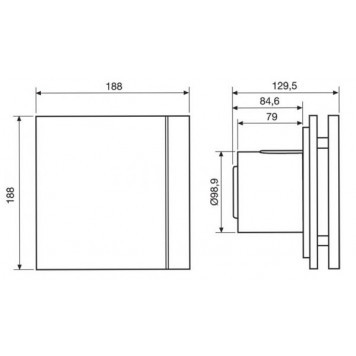 Вентилятор вытяжной Silent 100 CZ Design white    03-0101-922-2