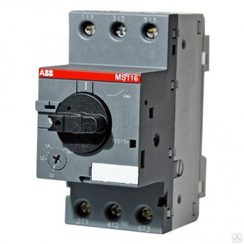 Автомат ABB MS116-10.0 50 кА с регулируемой тепловой защитой 6.3A - 10.0А