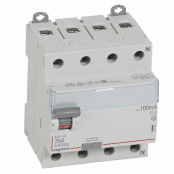 УЗО Legrand DX3 ВДТ 4П 25А 100мА тип AC