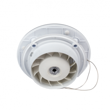 Вентилятор Mmotors MM-P Ø100, круглый, белый глянцевый, стекло с обратным клапаном, СВЕРХТОНКИЙ   1334-1