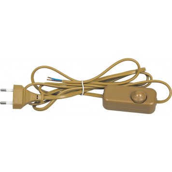 Сетевой шнур с диммером  230V  2м, золото, DM103-200W  Feron   23057