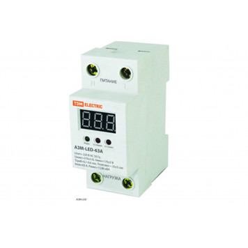 Реле контроля напряжения серии АЗМ LED-63А-220В TDM  SQ1504-0020-1