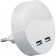 Светильник ночник Feron c 2мя USB выходами, FN1122 0,45W 230V, белый  41021