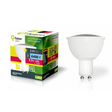 Лампа светодиодная Foton FL-LED PAR16 5,5W 6400K 220V GU10 56xd50