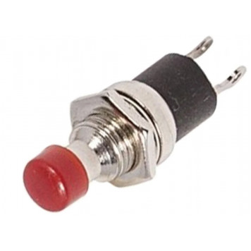 Выключатель-кнопка металл 220V 2А (2с) OFF-(ON) Ø7.2 красная Micro REXANT