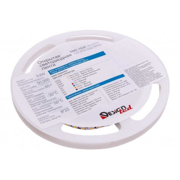 Лента светодиодная LUX DSG3120, SMD 3528, 120 LED/м, 9,6 Вт/м, 12В, IP33, Нейтральный белый (4000K)-2