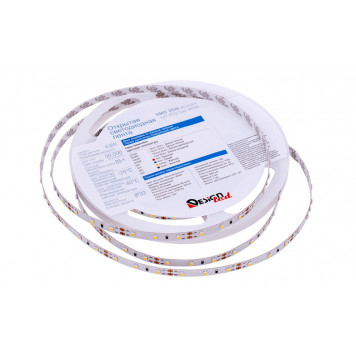 Лента светодиодная LUX DSG360, SMD 3528, 60 LED/м, 4,8 Вт/м, 12В, IP33, Нейтральный белый (4000K)