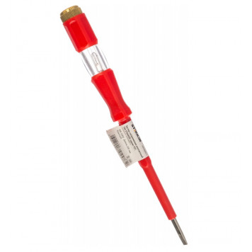 Тестер напряжения STEKKER TST500-1 контактный 100-500V, 4*190 мм, красный    32861