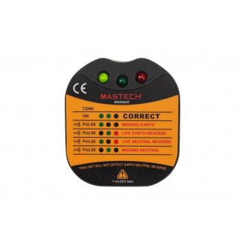 Тестер розеток MS6860D MASTECH   13-1260-1