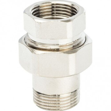 Американка прямая 3/4" ВН никелированная, под конус, уплотнение кольцо STOUT