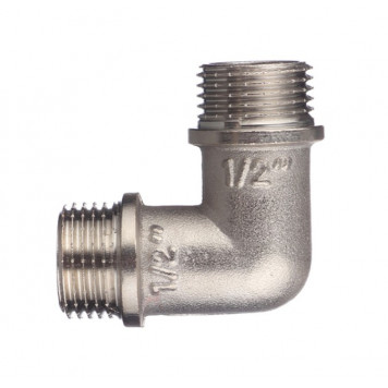 Угольник с упором Ø1/2" НР латунный никелированный VALTEC   VTr.093.N.0004-3