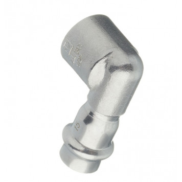 Уголок  с внутренней резьбой INOX-PRESS нержавеющая сталь  Ø15х1/2"*90°  VALTEC-1