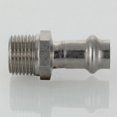 Муфта INOX-PRESS пресс/наружная резьба Ø18х3/4"  VALTEC  VTi.901.I.001805