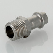 Муфта INOX-PRESS пресс/наружная резьба Ø18х1/2" VALTEC  VTi.901.I.001804    