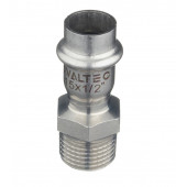 Муфта INOX-PRESS пресс/наружная резьба Ø15х1/2" VALTEC (5/180)