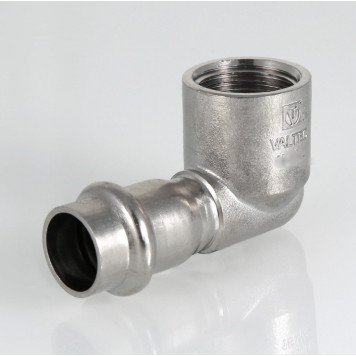 Уголок внутренняя резьба INOX-PRESS из нержавейки Ø18х3/4"*90° VALTEC-1