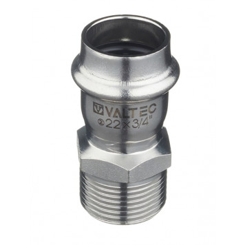 Муфта INOX-PRESS наружная резьба Ø22х3/4" нержавеющая сталь VALTEC  VTi.901.I.002205