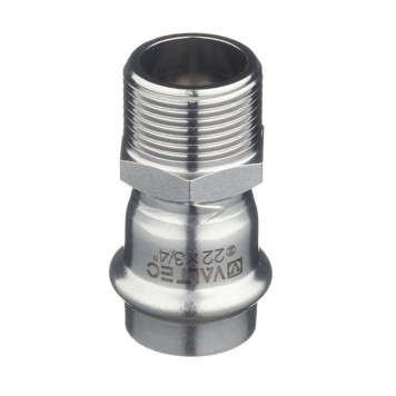 Муфта INOX-PRESS наружная резьба Ø22х3/4" нержавеющая сталь VALTEC  VTi.901.I.002205-1