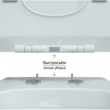 Унитаз подвесной BERGES Floe Rimless, сиденье дюропласт Тома slim SO, микролифт быстросъем-4