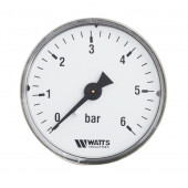 Манометр аксиальный 0-6 бар 1/4" Ø50 мм Watts 10008092
