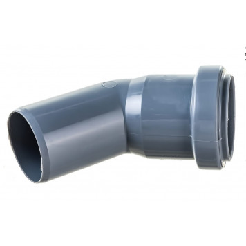 Отвод канализационный ПВХ d40 x 45° Политэк   100445-2