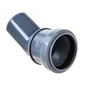 Отвод канализационный ПВХ d50 x 30° Политэк    100530-2