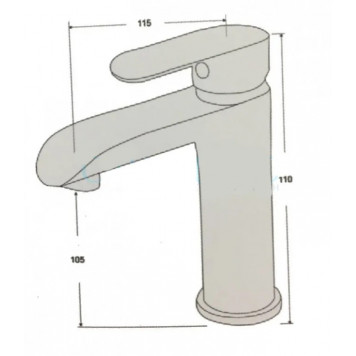 Смеситель для раковины 1021 White Kern-1
