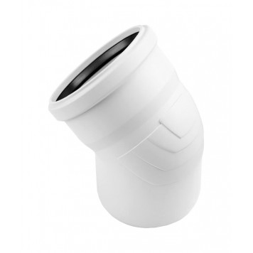 Отвод канализационный полипропилен d110x45° белый Rehau    11231361001-1