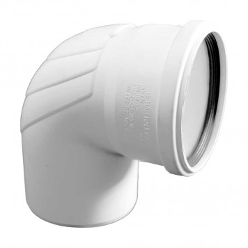 Отвод канализационный полипропилен d110 x 87° белый Rehau   11234641001-1