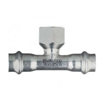 Тройник INOX-PRESS пресс/с внутренней резьбой Ø15х1/2" VALTEC