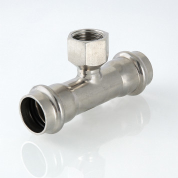 Тройник из нержавеющей стали  INOX-PRESS  с внутренней резьбой  Ø18х1/2" VALTEC-2
