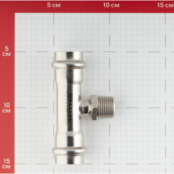 Тройник INOX-PRESS  с наружной резьбой, нержавеющая сталь  Ø22х1/2" VALTEC-2