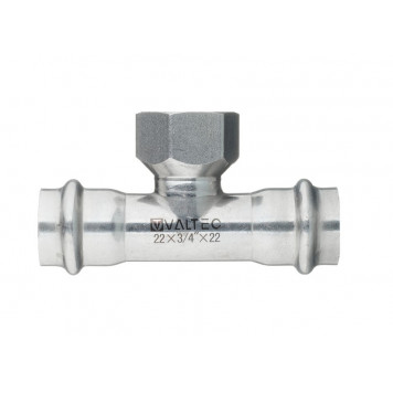 Тройник INOX-PRESS пресс/с внутренней резьбой Ø22х3/4" VALTEC-1