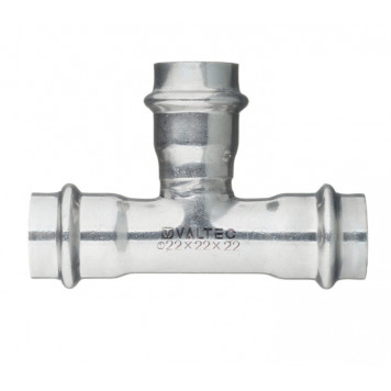 Тройник из нержавеющей стали INOX-PRESS 22 x 22 x 22 мм VALTEС-1