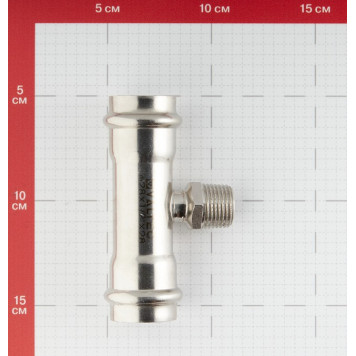 Тройник INOX-PRESS с наружной резьбой, нержавеющая сталь Ø28х1/2" VALTEC-3