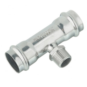 Тройник INOX-PRESS с наружной резьбой, нержавеющая сталь Ø28х1/2" VALTEC