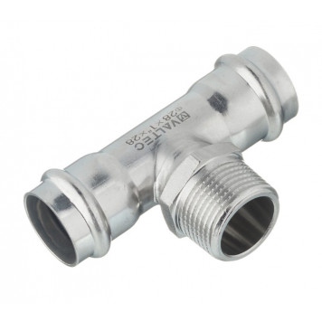 Тройник INOX-PRESS с наружной резьбой из нержавеющей стали Ø28х3/4" VALTEC