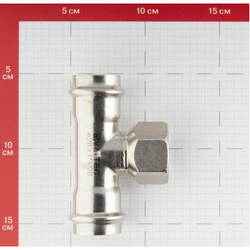 Тройник INOX-PRESS пресс/с внутренней резьбой Ø28х1" VALTEC-3