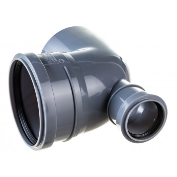 Отвод ПВХ d110 x 90° с прямым выходом 50 (верхний) Политэк    300111050-3