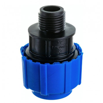 Муфта Ø 25х1/2" НР ПНД  Политэк 53002512-1
