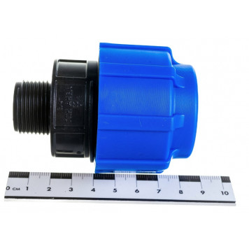 Муфта комбинированная 32х3/4"НР ПНД Политэк 53003234-3