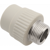 Муфта комбинированная ППР d25х3/4" НР серая FV-Plast AA215025034