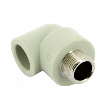 Уголок переходной ППР d20-3/4" НР серый FV-Plast-2