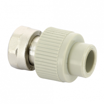 Муфта с накидной гайкой ППР d25-1" внутренняя серая 223025  FV-Plast   AA223025044