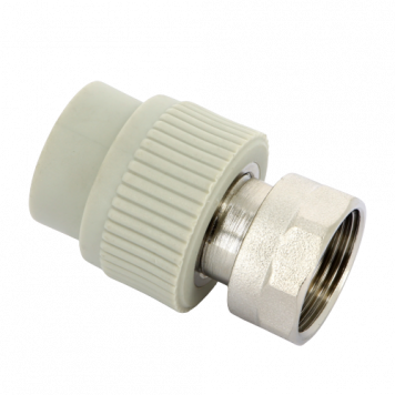 Муфта с накидной гайкой ППР d25-1" внутренняя серая 223025  FV-Plast   AA223025044-1