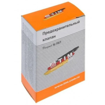 Предохранительный клапан, красный колпачок, 1,5 бар, 1/2" гайка-гайка  TIM-4