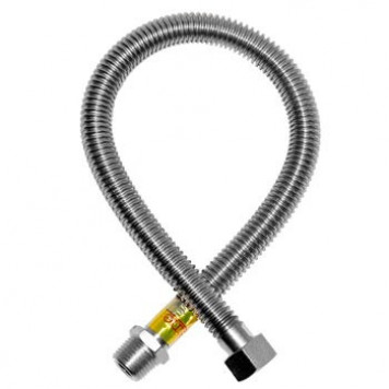 Подводка для газа сильфонного типа, 3/4" гайка-штуцер, 80см  TIM-1