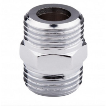 Ниппель латунный 1/2Mx1/2M, хромированный Tim K-SM022