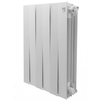 Радиатор биметаллический Royal Piano Forte 500* 6 секций Bianco Traffico (белый)  Royal Piano Bianco 500/6