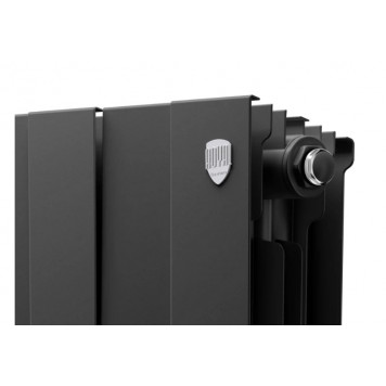 Радиатор биметаллический Royal Piano Forte 500* 6 секций Noir Sable (черный)  Royal Piano Noir 500/6-3
